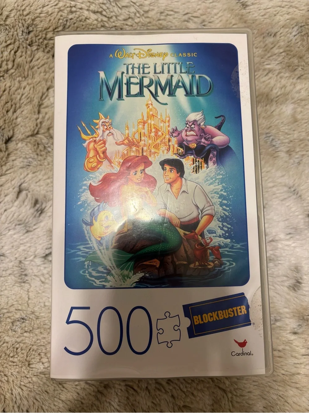 Disney The Little Mermaid Blockbuster VHS Case 500-Piece Puzzle